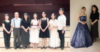 今日は東京音大　中目黒・代官山キャンパスで、夏のオープンキャンパス。私は「専攻別イベント」の説明員と「無料体験レッスン」を担当させて頂きました。専攻別イベントでは、オペラ『皇帝ティートの慈悲』、ミュージカル『ウエスト・サイド・ストーリー』から各ワンシーンを、学生の皆さんに演じて頂きました。今回はTCMホールが使えたので、受験生や保護者の皆様に客席から観て頂けてよかったと思います。集合写真は、オペラを演じてくださった古御堂寛さん、新海美咲さん、ミュージカルを演じてくださった水江萌々子さん、徳永歩里さん、志村先生、ピアニストの湯浅加奈子先生と。ツーショット写真は、ウェルカムコンサートで歌劇『チェネレントラ』より「苦しみと涙のうちに生まれ」ほかを独唱をしてくださった吉田理乃さんと。